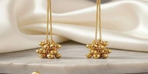 Kashmiri Gold Plated Zinc Drop and Dangle Earrings