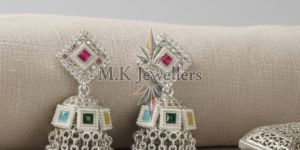 Ladies Multicolor Designer Jhumka Earrings