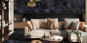 Cazar Black Prism Collection High Glossy Vitrified Tiles