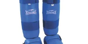 Karate Shin & Foot Guard 1 Pair (Red or Blue)