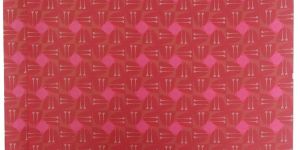 Gift Wrap Red Swastik Off-Set Print, Cotton White (Set OF 2)