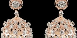 18k Gold Full Diamond Pave Hoop Earrings