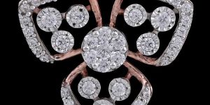 18k Rose Gold Single Line Curved Diamond Mangalsutra