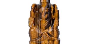 Tiger Eye Stone Ganesh Murti - God Stone Statue