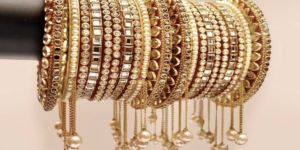 Party Golden Rajwadi Chuda Set