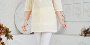 Ladies Cotton Embroidered Short Kurti
