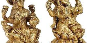 Brass Laxmi Ganesh Statue