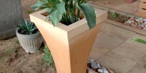 Hand Carved Sandstone Flower Pot