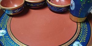 Terracotta Clay Thali Set