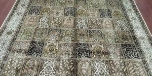 Royal Taj Handmade Area Rug Kashmiri Pure Silk Carpet