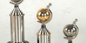 Silver Brass Globe Trophy