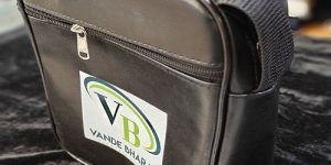 Black Leather Side Bag