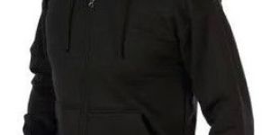 Mens Black Zip Hoodie