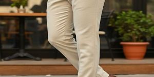 Mens Slim Fit Cotton Trouser