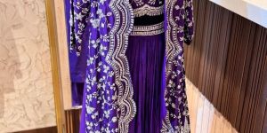 Purple Skirt Indowestern Suits Set