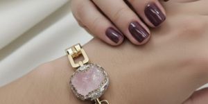 Artificial Pink Glow Diamond Adjustable Bracelet