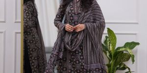 Ladies Embroidery Kurti With Dupatta & Bottomwear Set