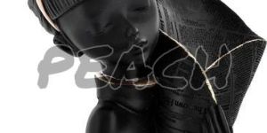 Resin Basket Girl Showpiece