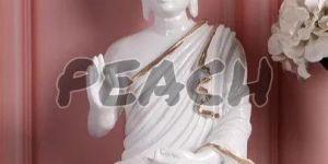 White Glossy Premium Resin Buddha Statue