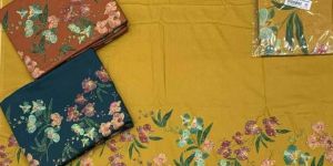 cotton wool embroidered ladies suit