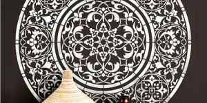 Mandala Art Stencils Mandala Pattern Black White