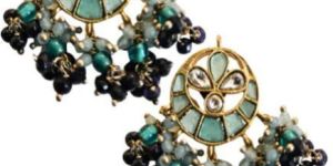 Turquoise Kundan Earrings