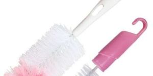 movable silicone bristle baby feeding bottle cleaning brush