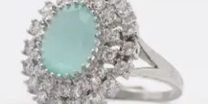 Aqua Crystal Radiance Ring