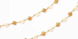 Golden Filigree Pearl Anklet