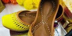 Rimjhim Yellow Jutti for Women Hand-Crafted Jutti