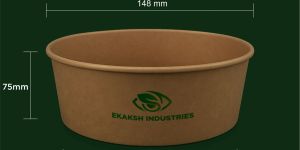 1000ml Disposable Paper Salad Bowl With Lid
