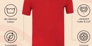 Mens Red Polo T-Shirt