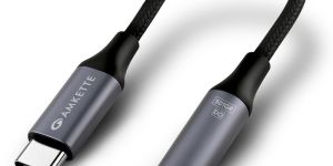 Amkette Grey Type C to 3.5 Mm Audio Jack Connector