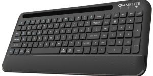 Amkette Optimus PRO Max Multi Device (4in1) Rechargeable Wireless Keyboard