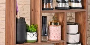 adjustable wooden kitchen rack