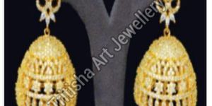 Gold Plated Classic Jhumka Earrings