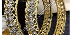 gold plated pacheli zircon bangles