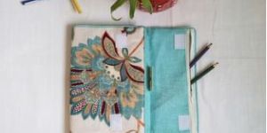 Blue Flower Printed Multipurpose Notebook Case