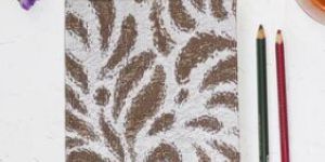 Brown Leaves Printed Notebook