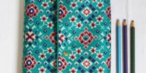 Green Printed Multipurpose Notebook Case