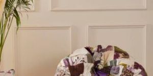 Purple Accent Bean Bag