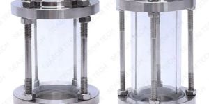 in-line Sanitary Sight Glass with Clamp Ends.