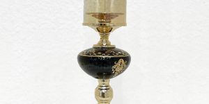 Black and Golden Metal Candle Stand Big