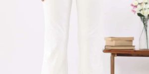 White Solid Regular Denim