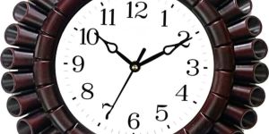 Home and Office Round Plastic Wall Clock Sapphire Series