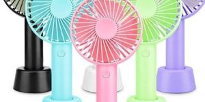 Mini Portable Fan, Powerful Hand Fan Table Fan Personal Small Desk Fan