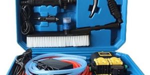 Plastic 4 in 1 High Pressure Portable Car and Bike Washer with All Acessories (Multicolour)