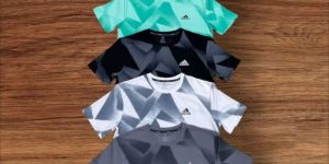 Mens Replica Printed Adidas Half Sleeve T Shirt