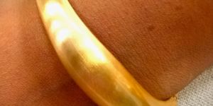 Stainless Steel Brass Golden Kada