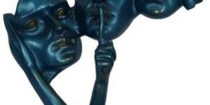 Polyresin Human Face Sculpture Showpiece